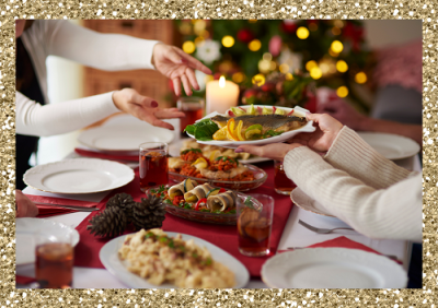 couvert pour menu de fêtes