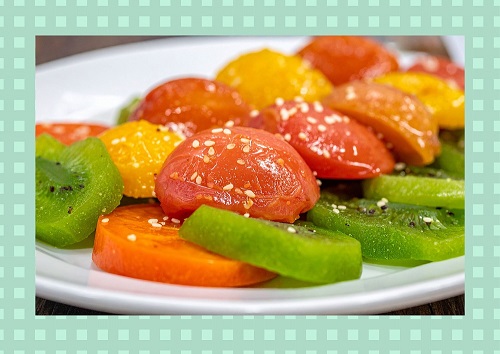 assiette de fruits kiwis